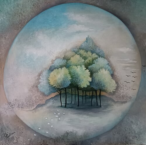 LE BOSQUET van Monica Cattaneo, Schilderij te koop op Singulart