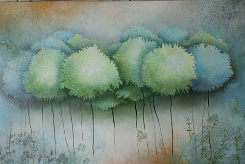 Un dimanche à la campagne by Monica Cattaneo, Painting for Sale on Singulart