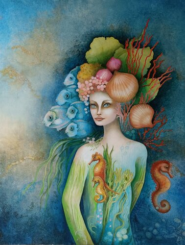 SIRÈNE von Monica Cattaneo, Malerei kaufen auf Singulart