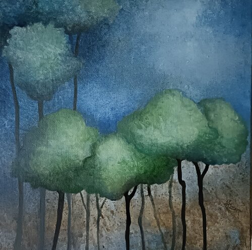 ARBRES D' ÉTÉ van Monica Cattaneo, Schilderij te koop op Singulart