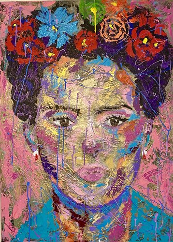 Las Flores de Frida von Cecilia Andonaegui, Malerei kaufen auf Singulart