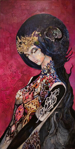 Daughter of the great Serpent van Olga Zelinskaya, Schilderij te koop op Singulart