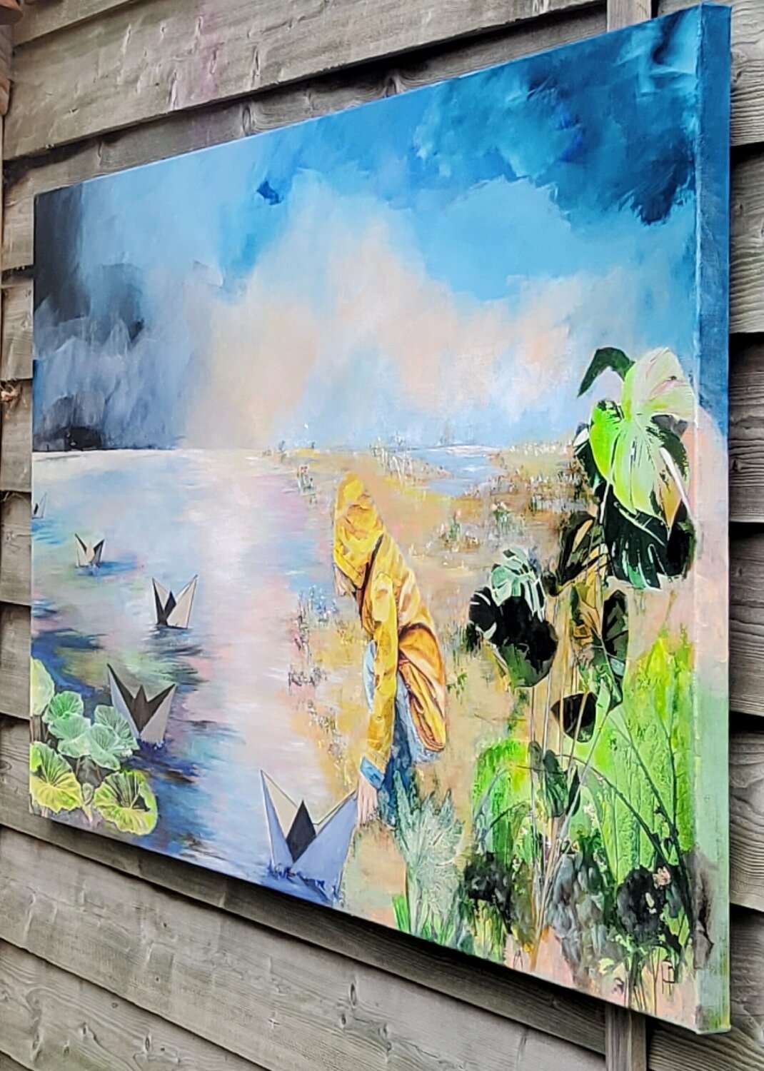 ファインアート 絵画 油絵 海月清則「風景」油絵・F6号 絵画買取・販売の小竹美術