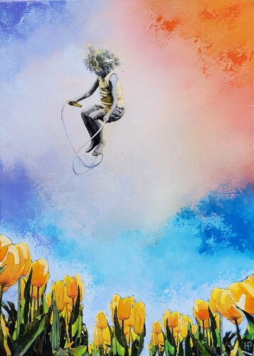 Jumping 2 de Hanneke Pereboom, Pintura a la venta en Singulart