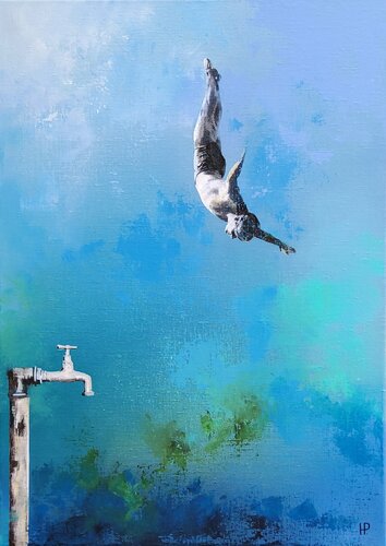 Diving 1 di Hanneke Pereboom, Pittura in vendita su Singulart