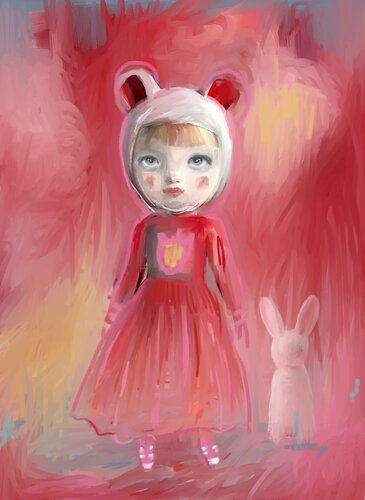 Portrait in Pink de Catherine Denvir, Pintura a la venta en Singulart