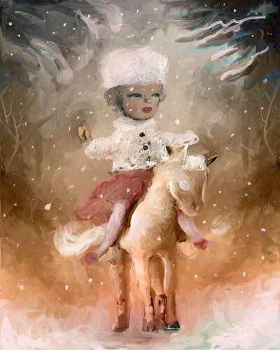 Pink Snow (study) von Catherine Denvir, Malerei kaufen auf Singulart