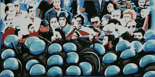 mille bolle blu van masì, Schilderij te koop op Singulart