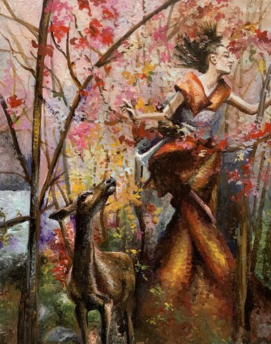 Il Segreto del Bosco par Enrica Toffoli, Peinture en vente sur Singulart