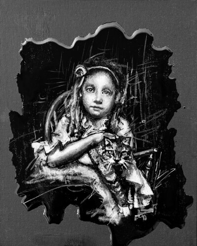 Bambina con Gatto von Enrica Toffoli, Malerei kaufen auf Singulart