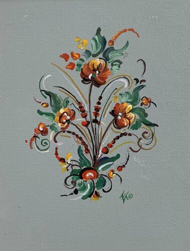 Flowers in the Green van Enrica Toffoli, Schilderij te koop op Singulart