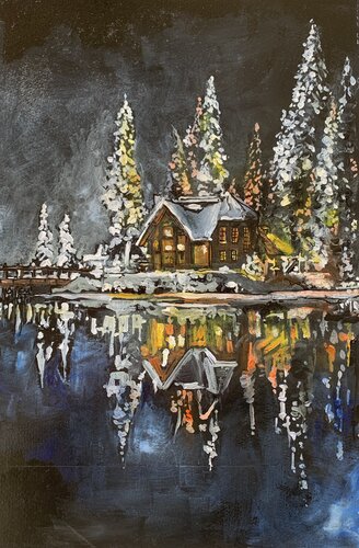 La Casa sul Lago von Enrica Toffoli, Malerei kaufen auf Singulart