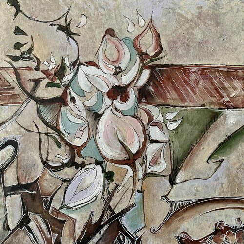 The vase on the windowsill von Enrica Toffoli, Malerei kaufen auf Singulart