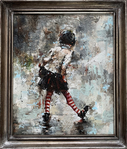 Le calze a righe by Enrica Toffoli, 회화 for Sale on Singulart