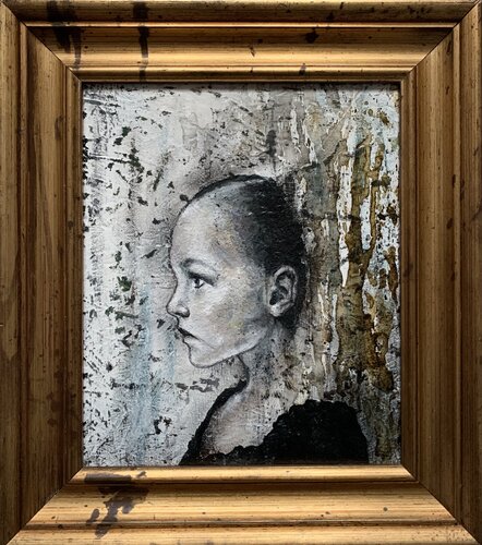 Profilo di Bambina (Onde) von Enrica Toffoli, Malerei kaufen auf Singulart