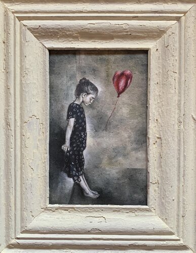 Il palloncino a forma di cuore von Enrica Toffoli, Malerei kaufen auf Singulart