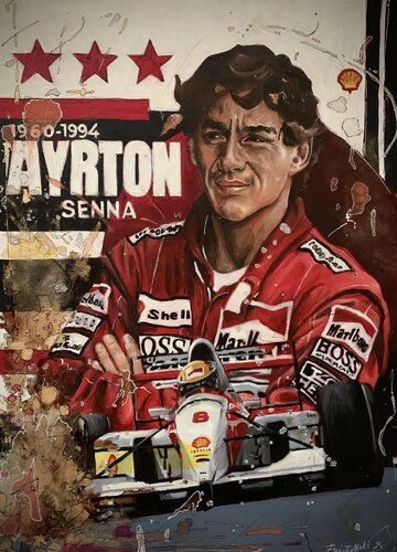 Ayrton Senna, la Leggenda di Enrica Toffoli, Pittura in vendita su Singulart