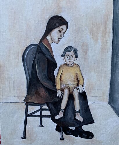 Madre e figlio von Enrica Toffoli, Malerei kaufen auf Singulart