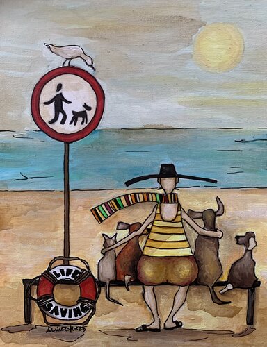 Il cane che contava le carezze von Enrica Toffoli, Malerei kaufen auf Singulart