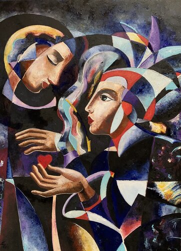 Scambio di cuori di Enrica Toffoli, Pittura in vendita su Singulart