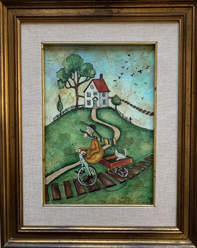 Domè e la strada sospesa di Enrica Toffoli, Pittura in vendita su Singulart