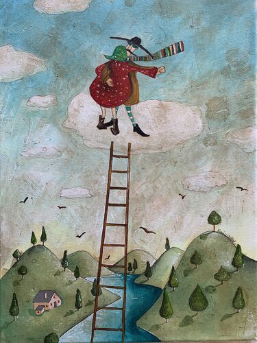 Danza tra le nuvole by Enrica Toffoli, 회화 for Sale on Singulart