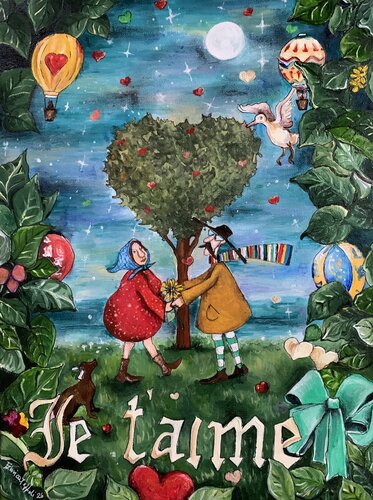 Je t’aime di Enrica Toffoli, Pittura in vendita su Singulart