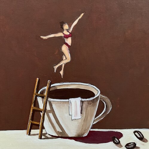 “Caffeina pura” van Enrica Toffoli, Schilderij te koop op Singulart