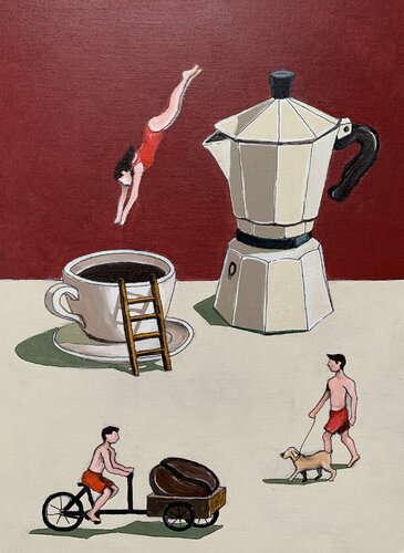 “Il tuffo quotidiano” by Enrica Toffoli, Painting for Sale on Singulart