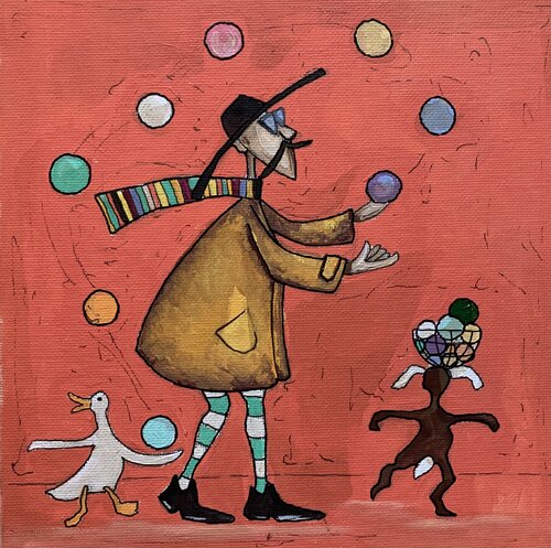 Domè e l'equilibrio del cuore by Enrica Toffoli, Painting for Sale on Singulart