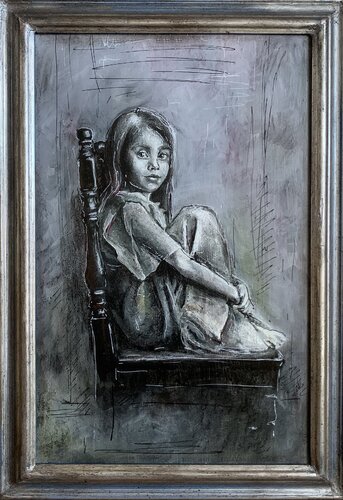 La Bambina sulla Sedia von Enrica Toffoli, Malerei kaufen auf Singulart
