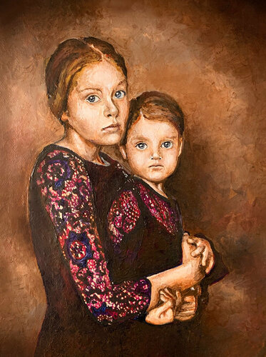 Madre e figlia von Enrica Toffoli, Malerei kaufen auf Singulart