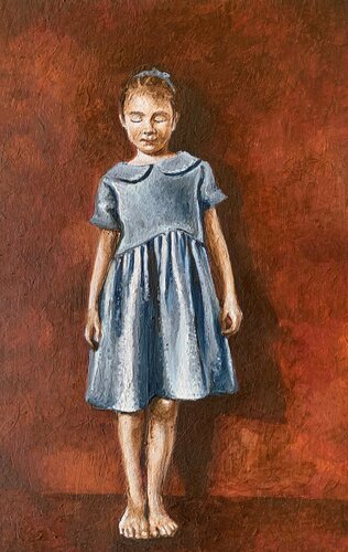 Bambina in Azzurro von Enrica Toffoli, Malerei kaufen auf Singulart