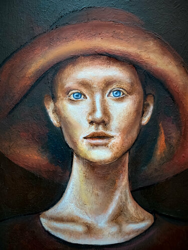 Donna con cappello di Enrica Toffoli, Pittura in vendita su Singulart