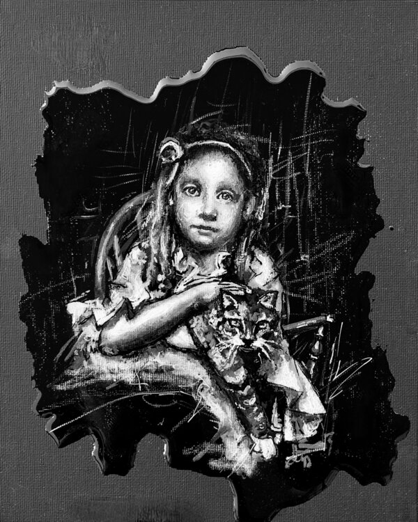 Bambina con Gatto Enrica Toffoli