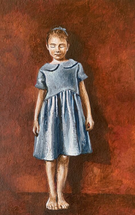 Bambina in Azzurro Enrica Toffoli