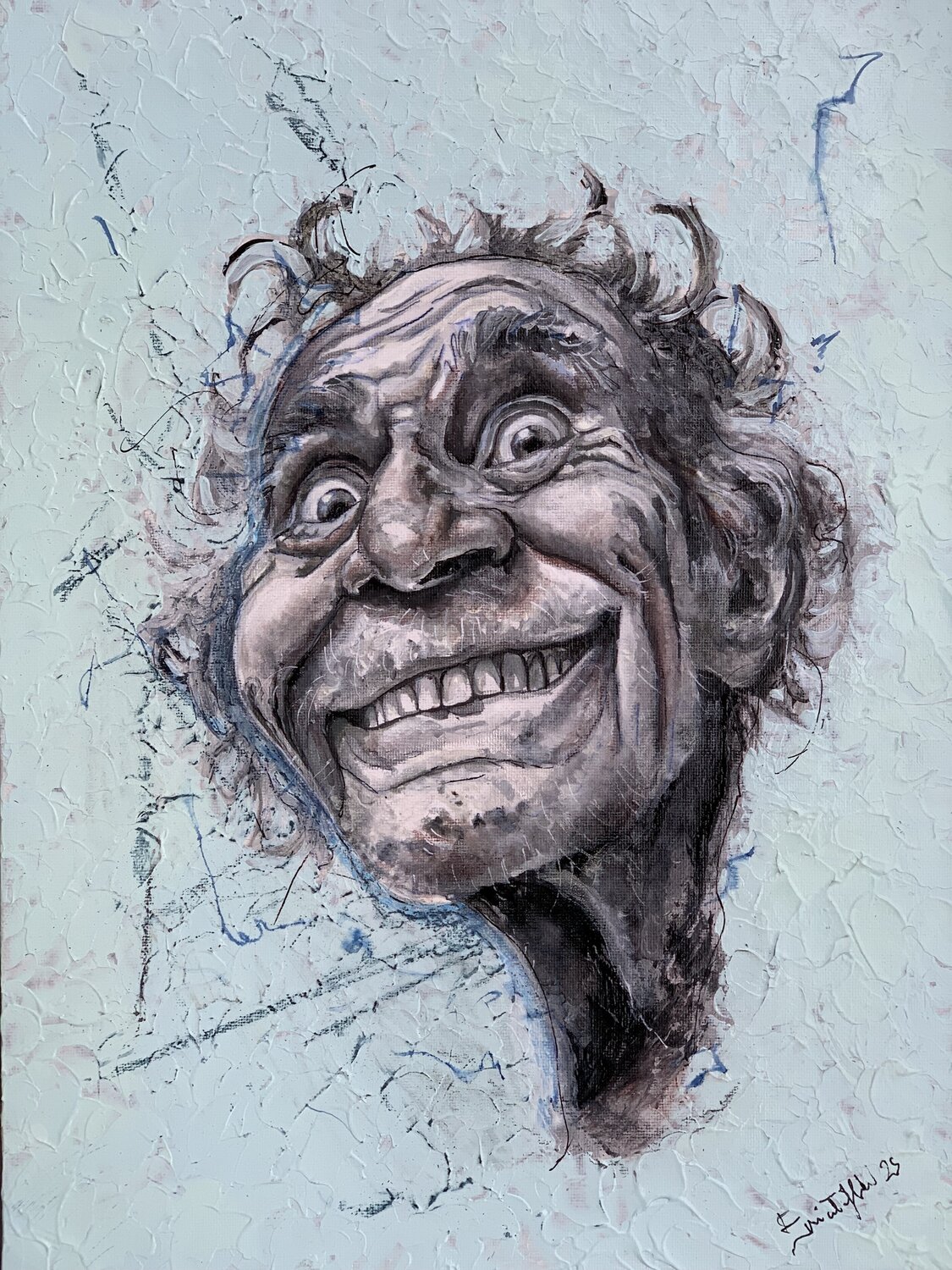 Anche Arlecchino sì confesso burlando Enrica Toffoli Originalgemälde zu verkaufen