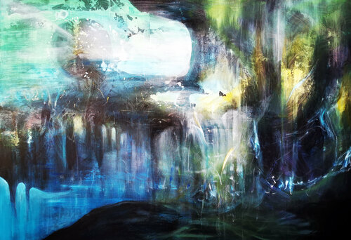 Beyond the inside series There where the birds are immortal (3) O Kloska di Ovidiu Kloska, Pittura in vendita su Singulart