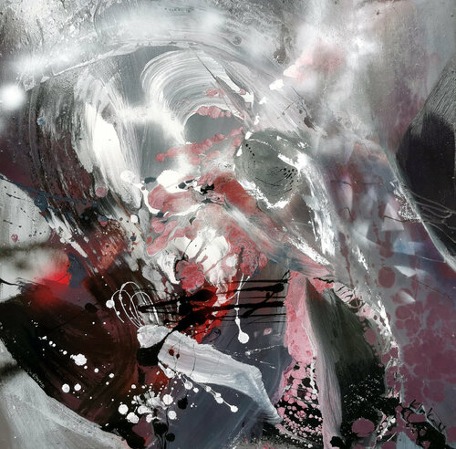 Large Unique Abstract Painting Chopin Music By Kloska di Ovidiu Kloska, Pittura in vendita su Singulart