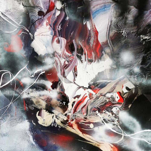 Japonese story-teller fascinating Imaginary fluid abstraction by master O Kloska Ovidiu Kloska