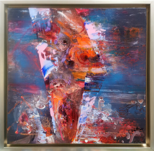 Framed beautiful colors rust beauty enigmatic still life by O KLOSKA Ovidiu Kloska