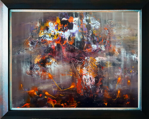 Stunning framed autumun colors ghostlly enigmatic still life by O KLOSKA Ovidiu Kloska