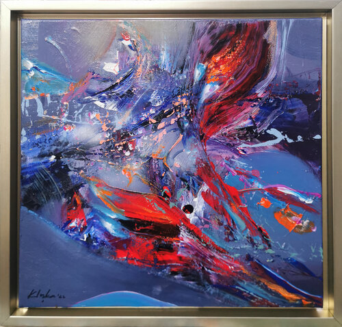 Enigmatic beautiful colors fantastic dream bird painting  by O KLOSKA par Ovidiu Kloska, Peinture en vente sur Singulart