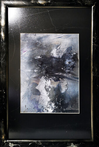 Framed enigmatic still life found beauty art of decontruction by O KLOSKA van Ovidiu Kloska, Tekening te koop op Singulart