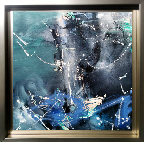 Framed light painting offer we are part of the enigma of the universe by O KLOSKA di Ovidiu Kloska, Pittura in vendita su Singulart
