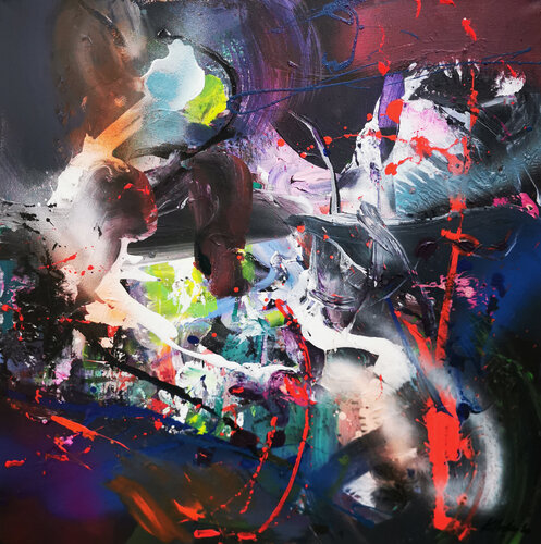 Fascinating Spontaneous Action Painting Gestural Art By O Kloska par Ovidiu Kloska, Peinture en vente sur Singulart
