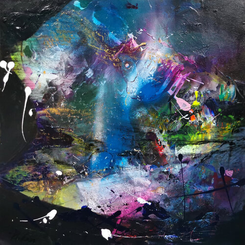 Fascinating beautiful dream related abstract oneiric masterpiece by O KLOSKA par Ovidiu Kloska, Peinture en vente sur Singulart