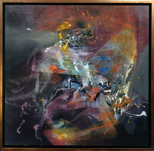 Large scale  abstract mindscape Energy seaker by Kloska van Ovidiu Kloska, Schilderij te koop op Singulart