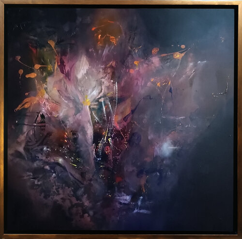 Night flowers for Rembrandt gothic dark incandescent still life by O KLOSKA par Ovidiu Kloska, Peinture en vente sur Singulart