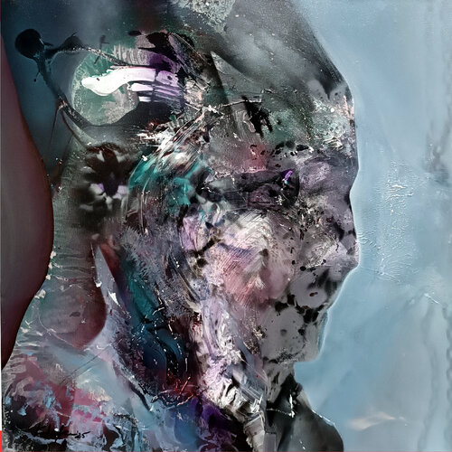 Swallow Breeder Portrait Dreamlike portret master O Kloska par Ovidiu Kloska, Peinture en vente sur Singulart
